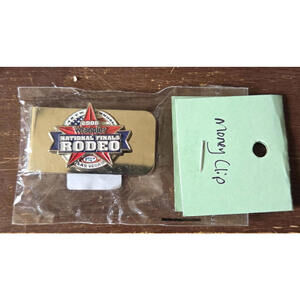 VTG 2006 48th Wrangler National Finals Rodeo Las Vegas Metal Money Clip {NEW}